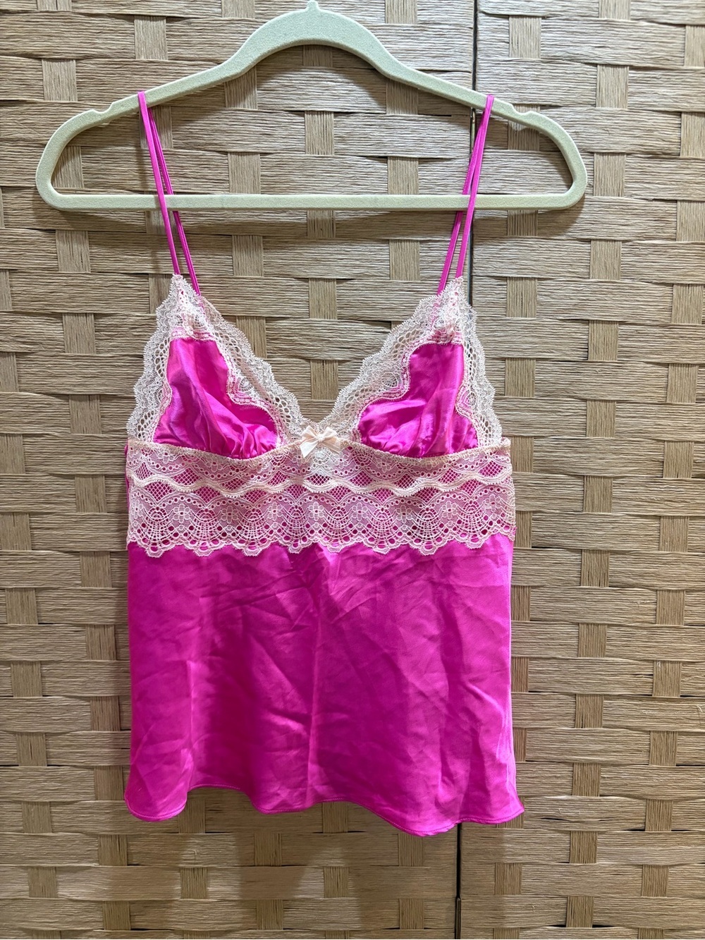 Vintage Victoria’s Secret pink lace babydoll top Coquette Girl Mermaidcore Sz M